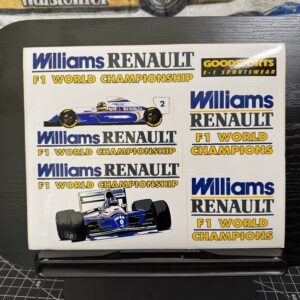 1994 Ayrton Senna - Damon Hill Williams Renault F1 Sticker Sheets