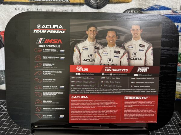 Acura Team Penske Signed 2020 Helio Castroneves - Ricky Taylor Hero Cards - Image 2