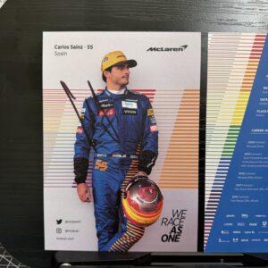 Carlos Sainz Signed 2020 McLaren Formula 1 Hero Cards