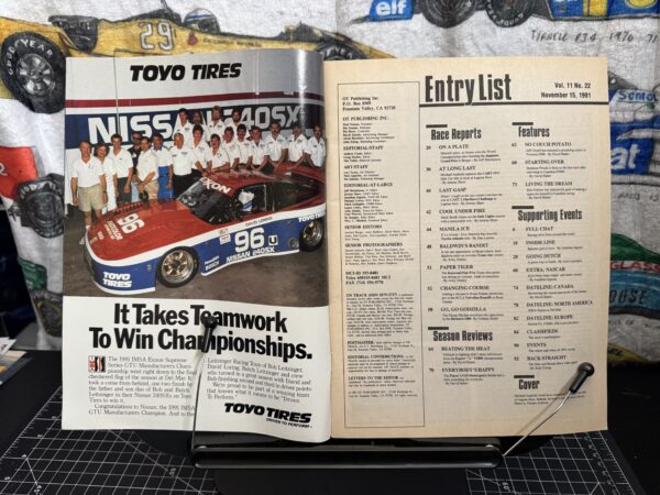 1991 On Track Magazine Nov. 15 Michael Andretti Cover - Image 2