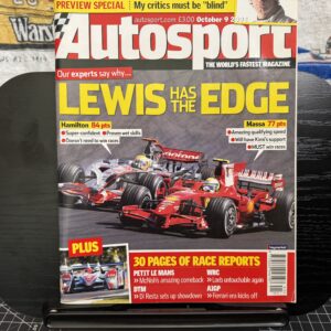 2008 Autosport Magazine Oct. 9 Hamilton Massa Cover