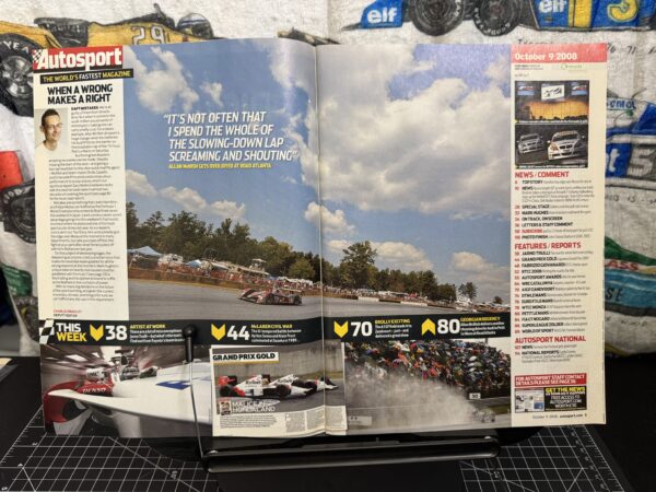 2008 Autosport Magazine Oct. 9 Hamilton Massa Cover - Image 2
