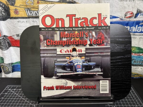 1992 On Track Magazine Dec. 25 Nigel Mansell Cover