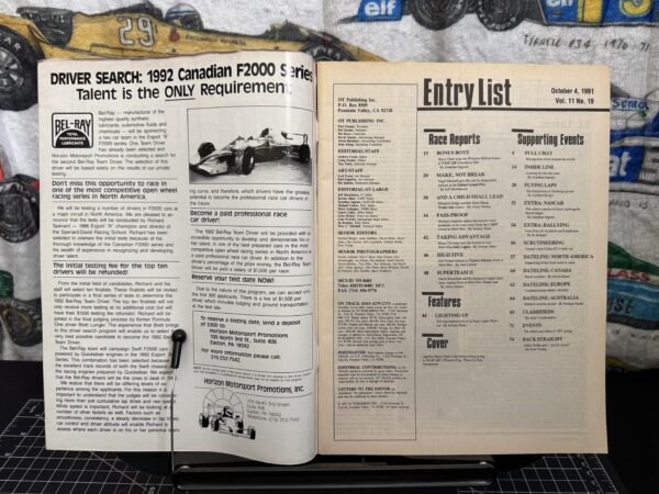 1991 On Track Magazine Oct. 4 Harry Gant Cover - Image 2