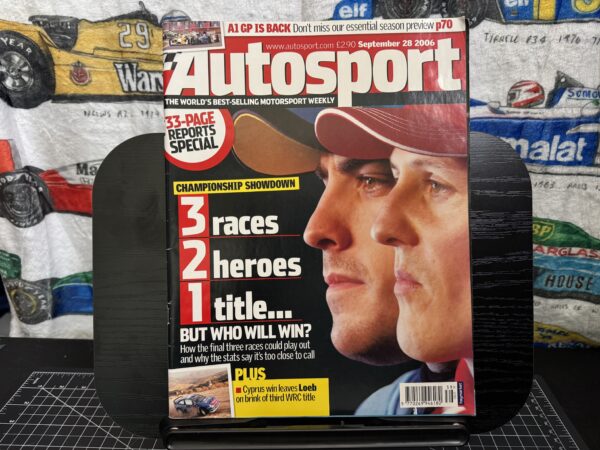 2006 Autosport Magazine Sept. 26 Alonso Schumacher Cover