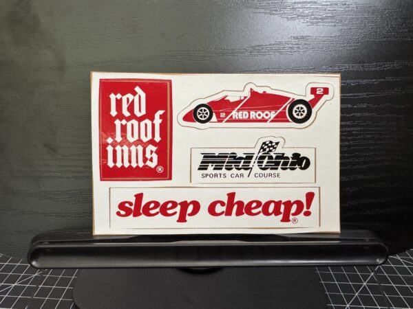 1985 Bobby Rahal Mid-Ohio Sleep Cheap Red Roof Inns Stickers
